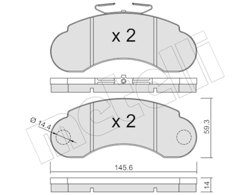 METELLI Brake Pad Set, disc brake