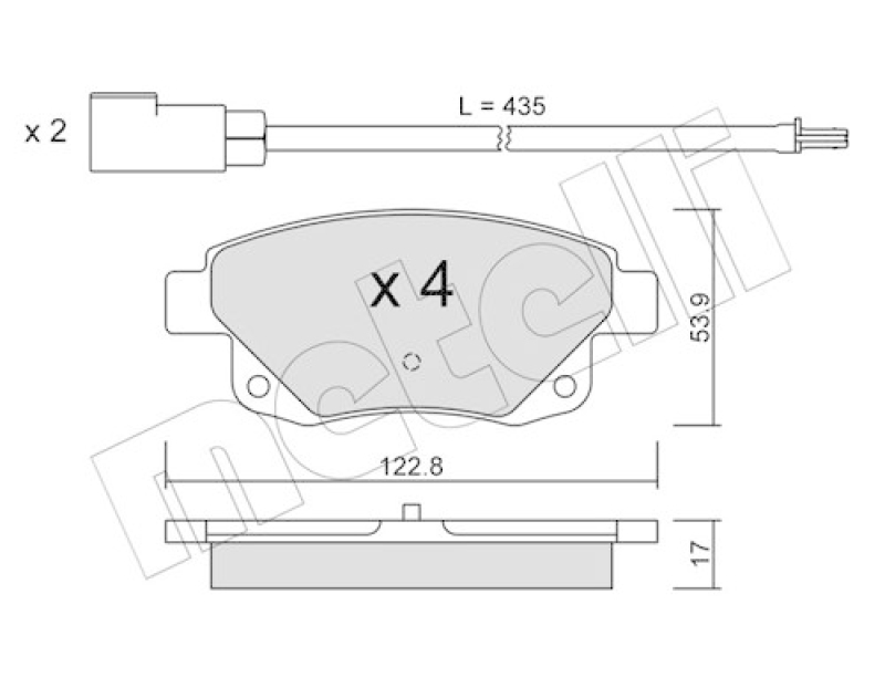 METELLI Brake Pad Set, disc brake