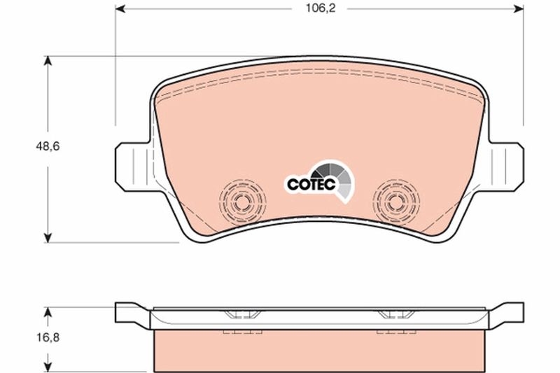 TRW Brake Pad Set, disc brake COTEC