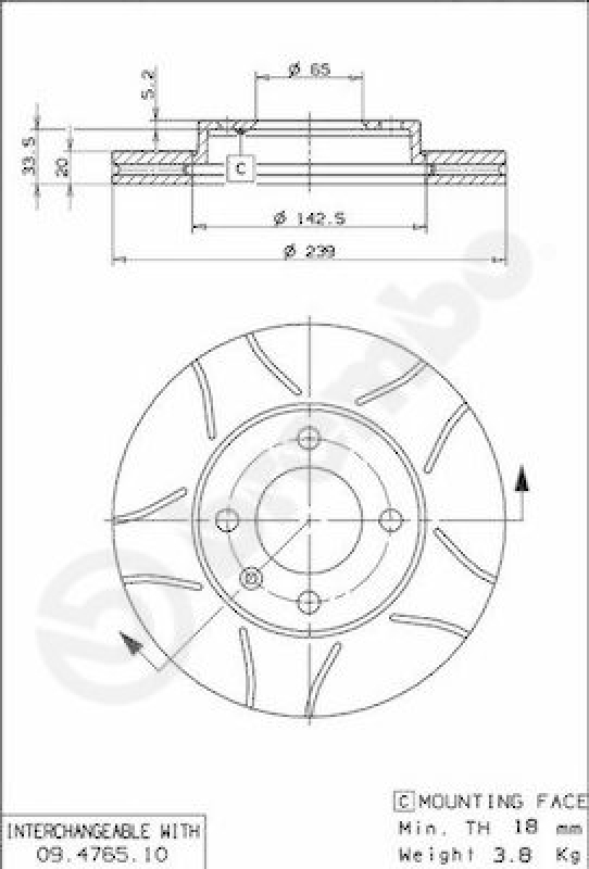 2x BREMBO Bremsscheibe XTRA LINE - Max