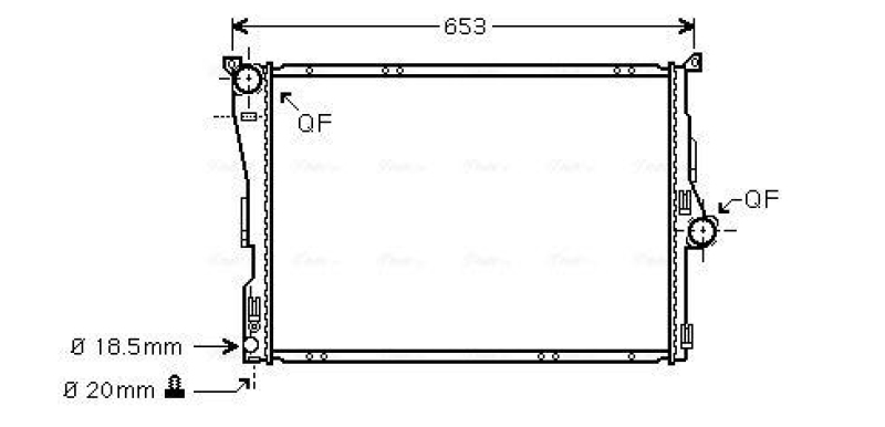 AVA QUALITY COOLING Radiator, engine cooling