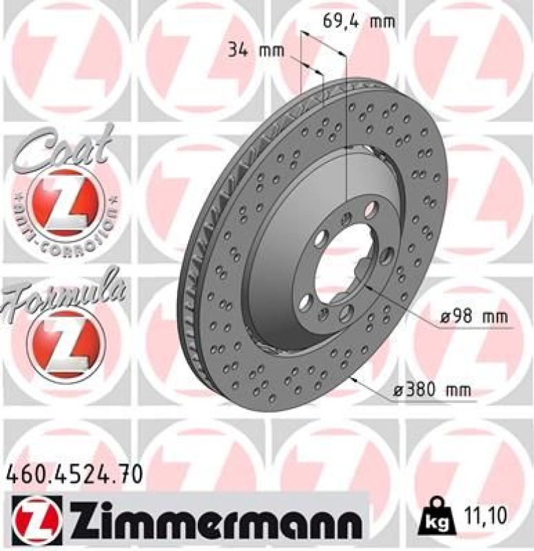 ZIMMERMANN Brake Disc FORMULA Z BRAKE DISC