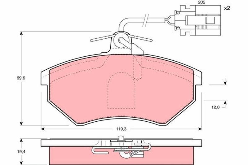 TRW Brake Pad Set, disc brake