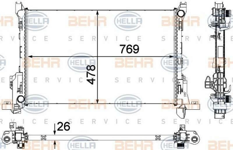 HELLA Radiator, engine cooling BEHR HELLA SERVICE *** PREMIUM LINE ***