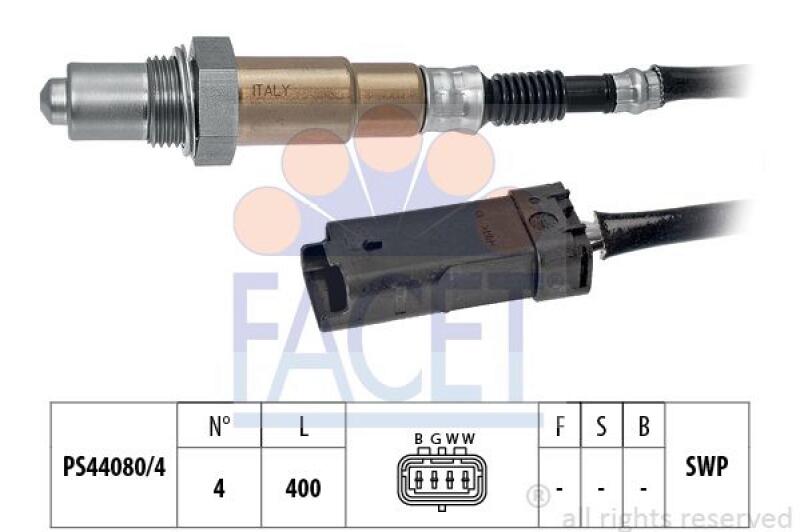 FACET Lambda Sensor Made in Italy - OE Equivalent