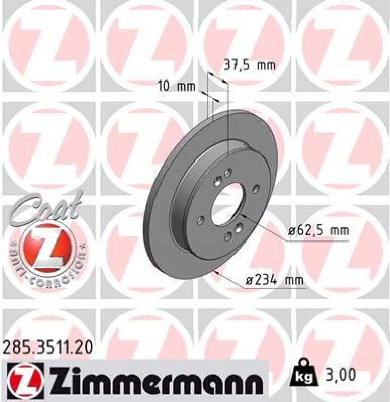 ZIMMERMANN Bremsscheiben + ZIMMERMANN Bremsbeläge