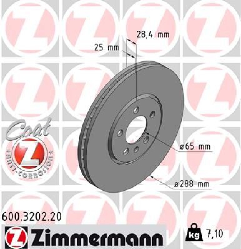 2x ZIMMERMANN Bremsscheiben Ø288mm + Beläge Vorne passend für VW Golf III (1H1)