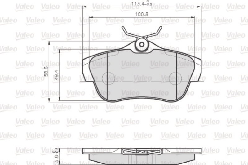 VALEO Bremsbelagsatz, Scheibenbremse OPTIPACK for LCV