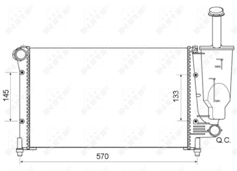 NRF Radiator, engine cooling Economy Class