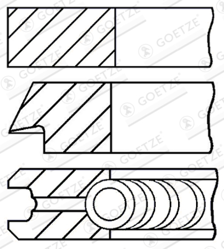 GOETZE ENGINE Kolbenringsatz