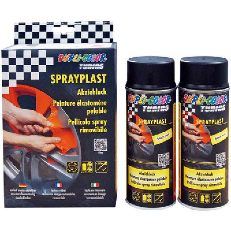 DUPLI COLOR Lack DC Set Sprayplast schwarz matt