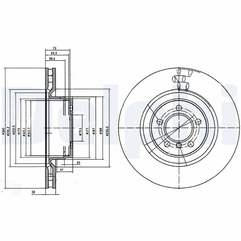 2x DELPHI Bremsscheibe