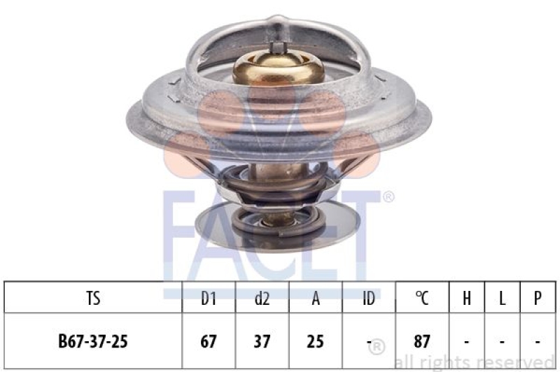 FACET Thermostat für Kühlmittel / Kühlerthermostat Made in Italy - OE Equivalent