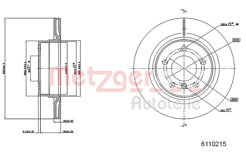 METZGER BREMSSCHEIBEN + METZGER BREMSBELÄGE