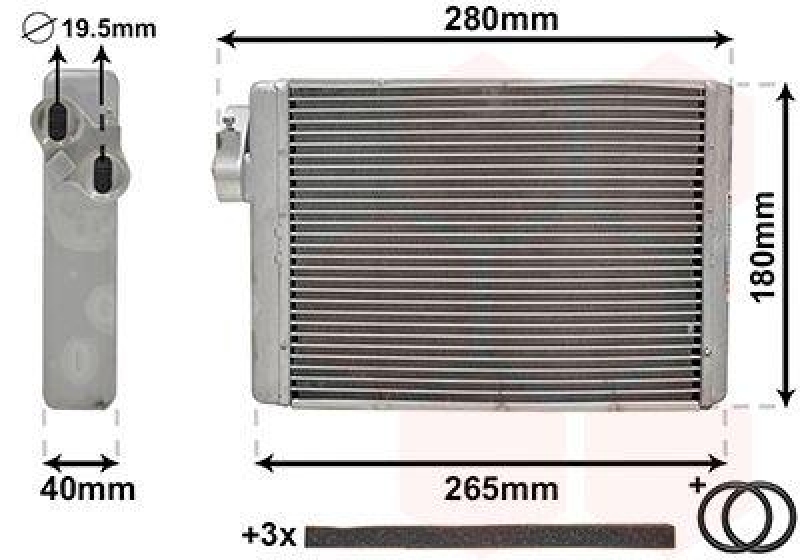 VAN WEZEL Heat Exchanger, interior heating *** IR PLUS ***