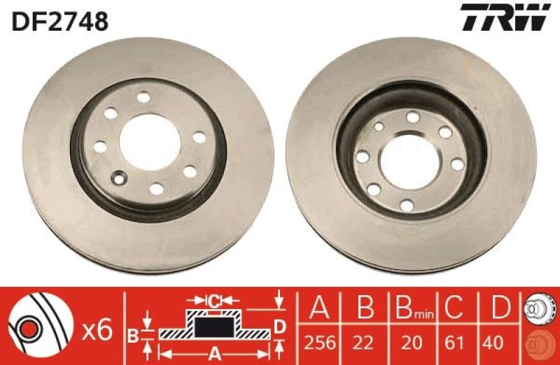 TRW BREMSSCHEIBEN BELÜFTET + TRW BREMSBELÄGE