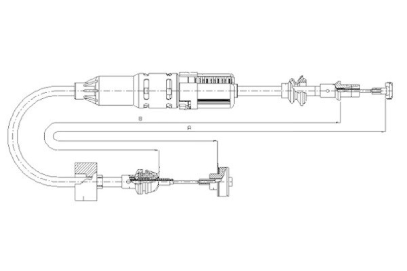 TEXTAR Cable Pull, clutch control