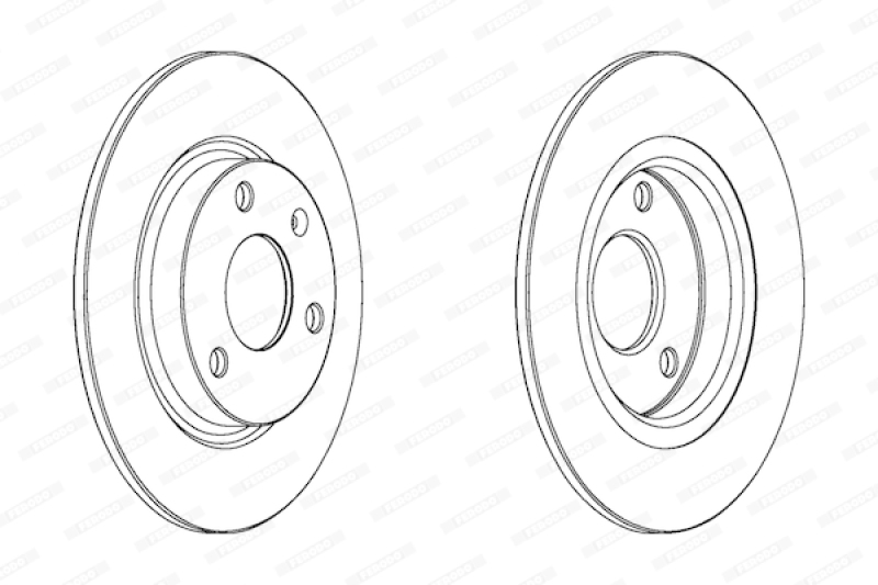 2x FERODO Bremsscheibe PREMIER