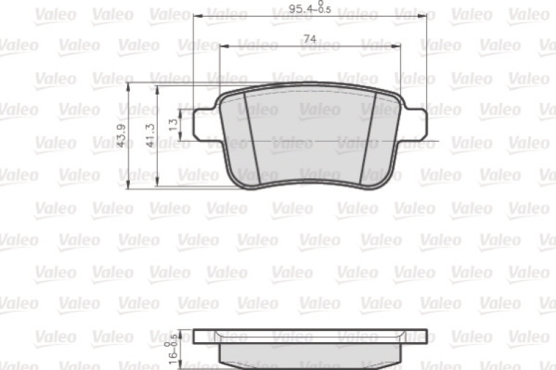 VALEO Bremsbelagsatz, Scheibenbremse OPTIPACK for LCV