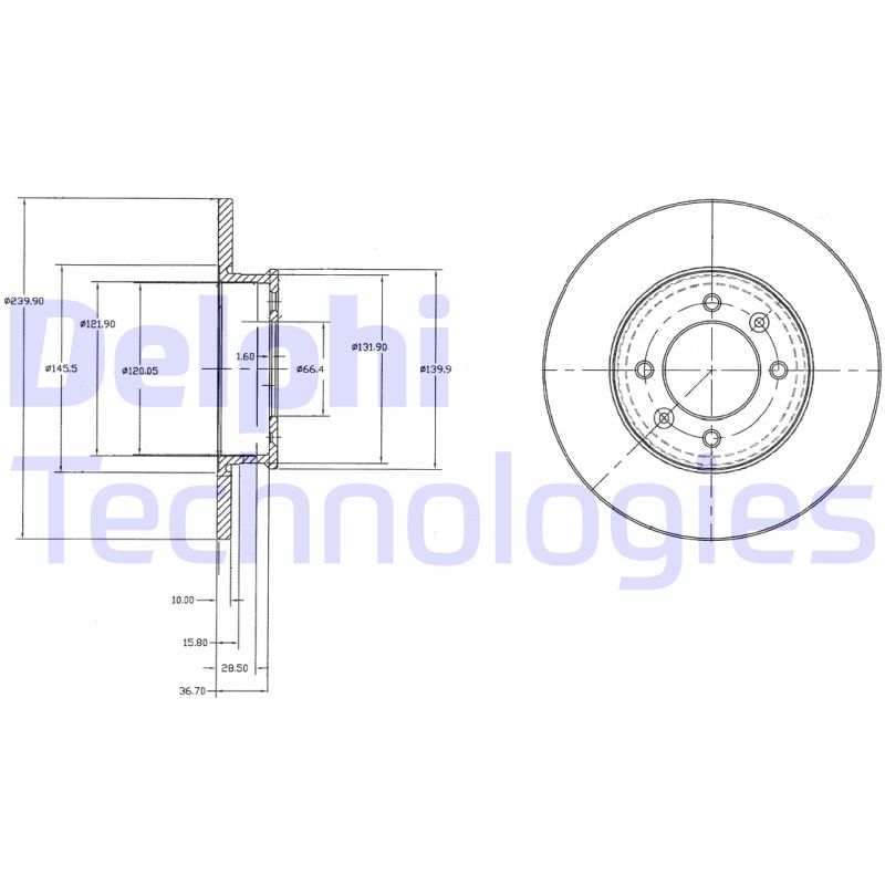 2x DELPHI Bremsscheibe