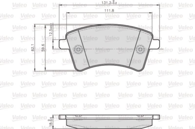 VALEO Bremsbelagsatz, Scheibenbremse OPTIPACK for LCV