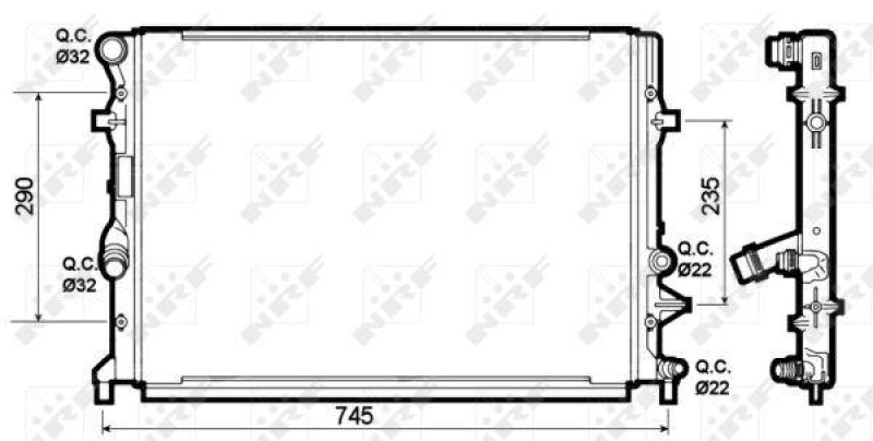 NRF Radiator, engine cooling