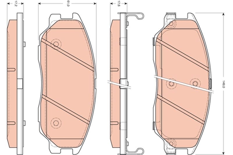 TRW Brake Pad Set, disc brake