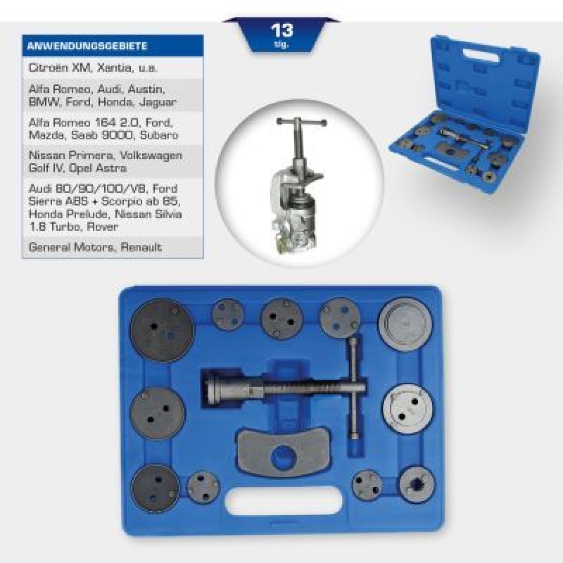 KS TOOLS Dreh-/Rückstellwerkzeugsatz, Bremssattelkolben