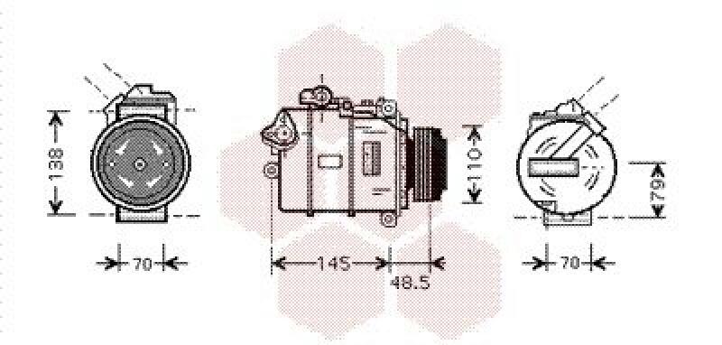 VAN WEZEL Compressor, air conditioning