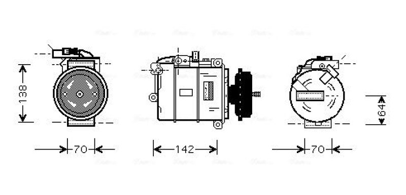 AVA QUALITY COOLING Compressor, air conditioning