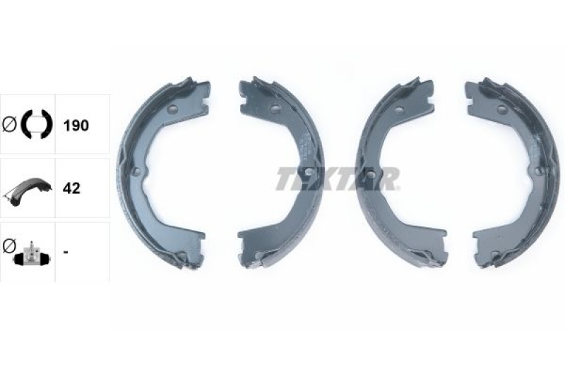 TEXTAR Brake Shoe Set, parking brake