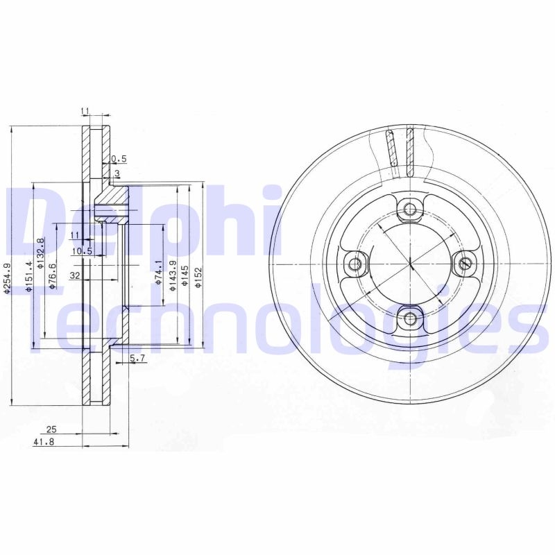 2x DELPHI Bremsscheibe