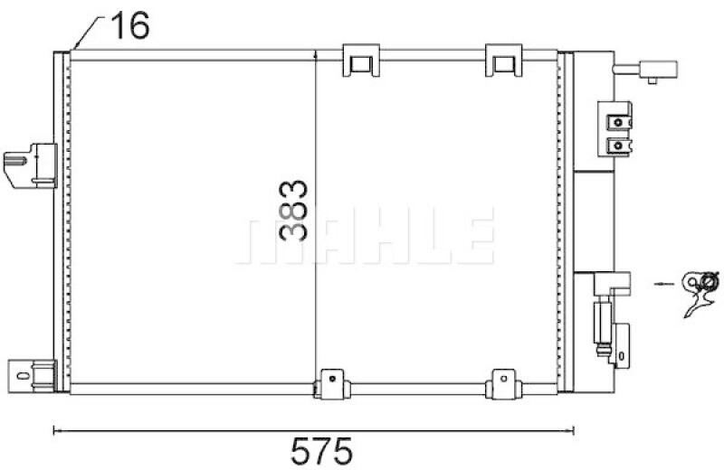 MAHLE Condenser, air conditioning BEHR