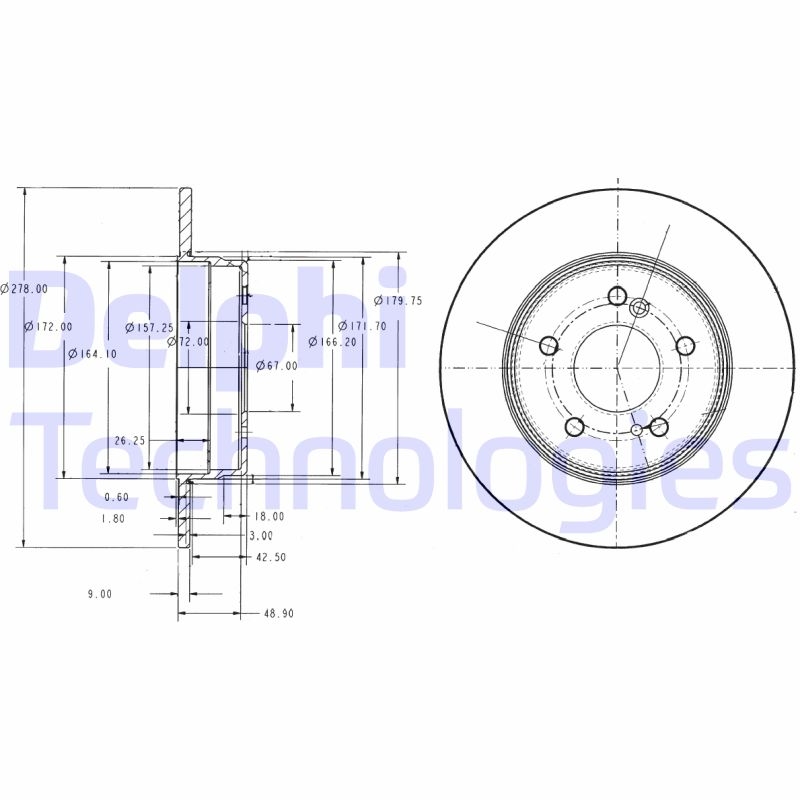 2x DELPHI Bremsscheibe