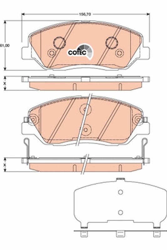 TRW Brake Pad Set, disc brake COTEC