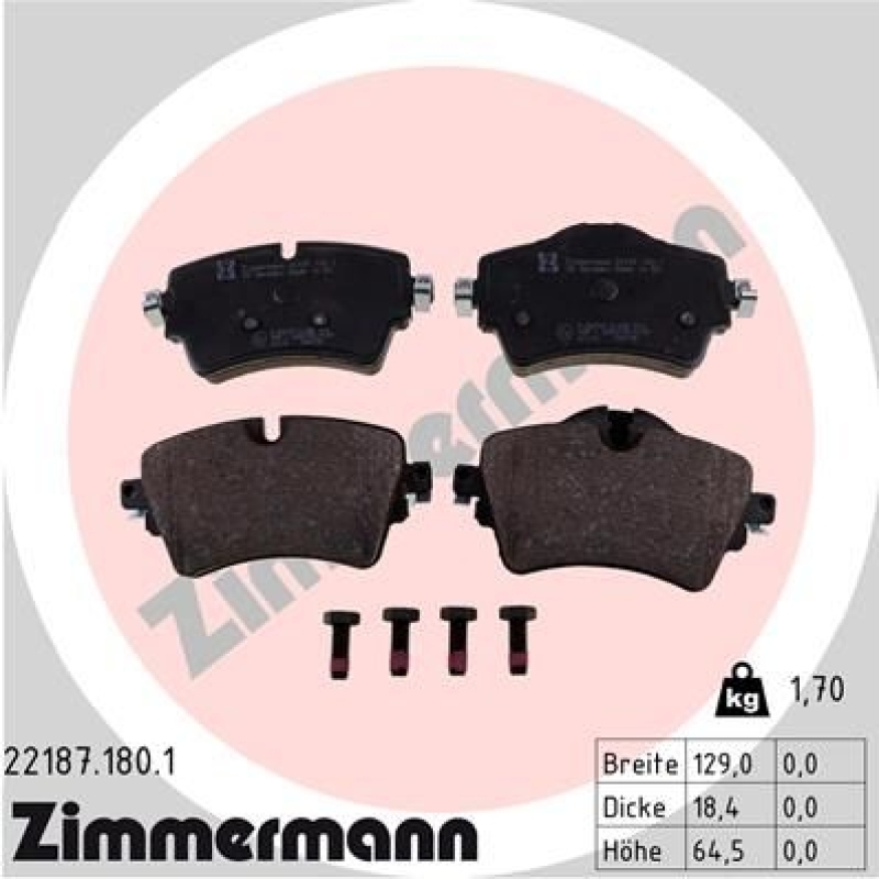 Zimmermann Bremsscheiben Ø294mm + Beläge vorne passend für u.a BMW 2 Active F45