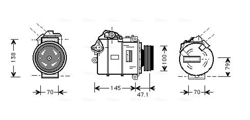 AVA QUALITY COOLING Kompressor, Klimaanlage