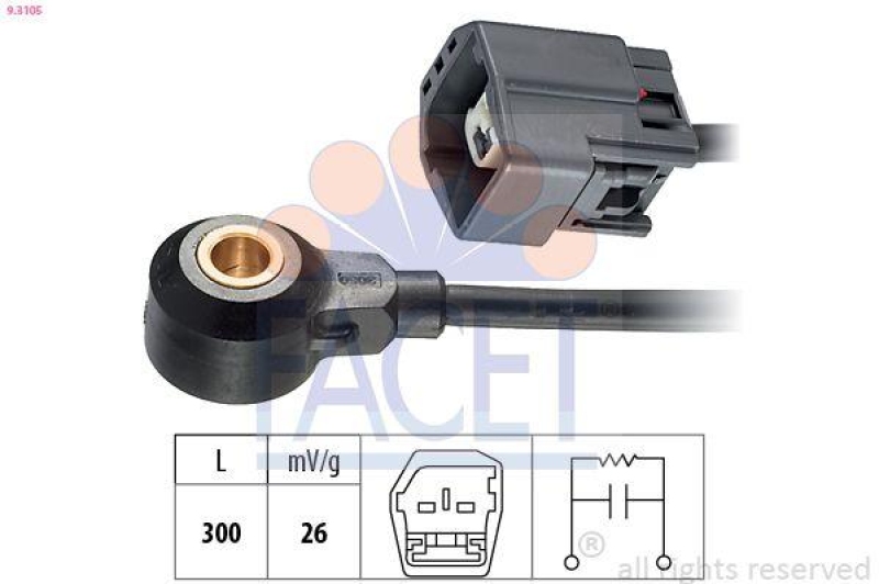 FACET Knock Sensor Made in Italy - OE Equivalent