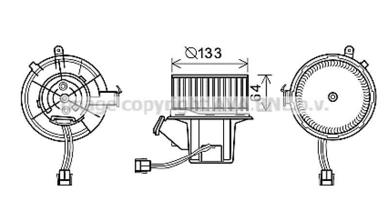 AVA QUALITY COOLING Electric Motor, interior blower