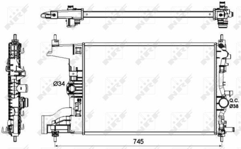 NRF Radiator, engine cooling