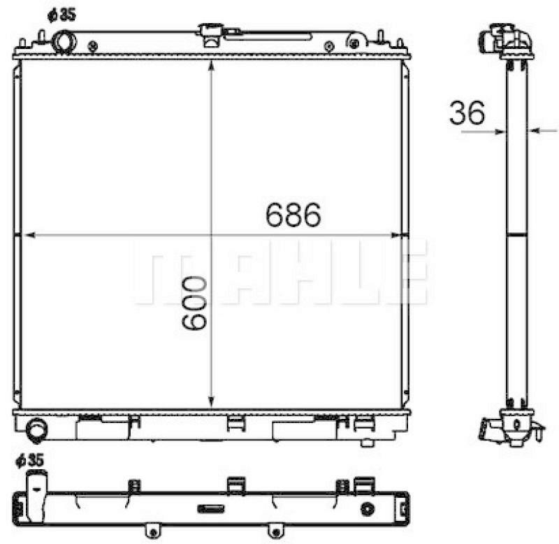 MAHLE Radiator, engine cooling