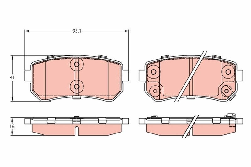 TRW Bremsbelagsatz, Scheibenbremse COTEC