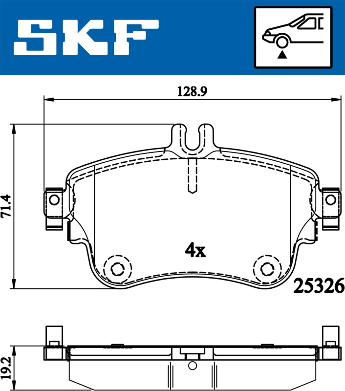 SKF Bremsbelagsatz, Scheibenbremse