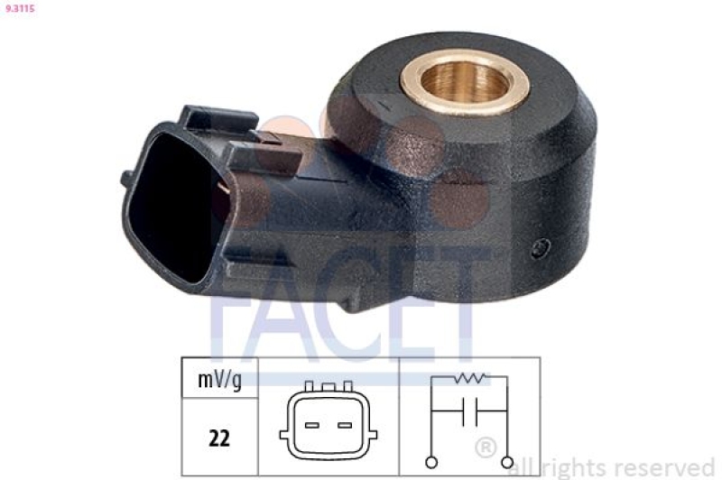 FACET Knock Sensor Made in Italy - OE Equivalent