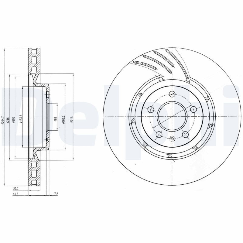 2x DELPHI Bremsscheibe