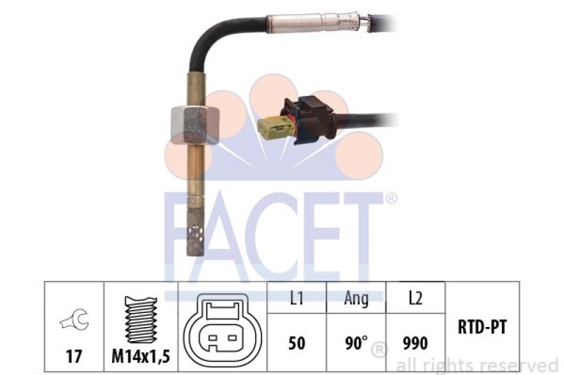 FACET Sensor, Abgastemperatur Made in Italy - OE Equivalent