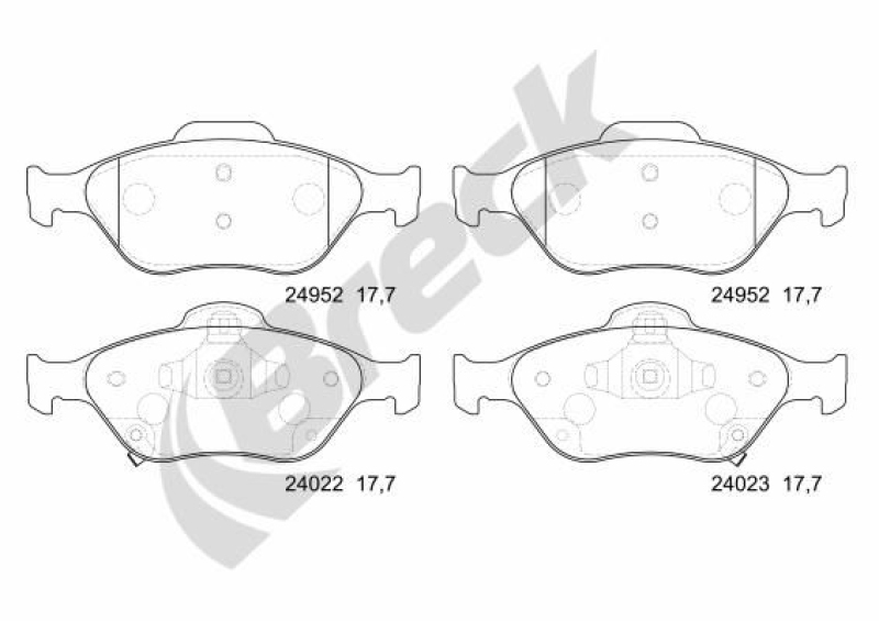 BRECK Brake Pad Set, disc brake