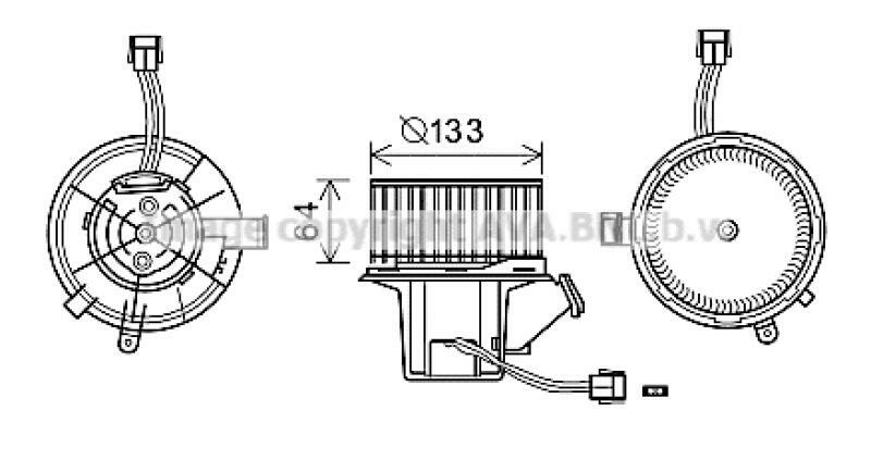 AVA QUALITY COOLING Electric Motor, interior blower