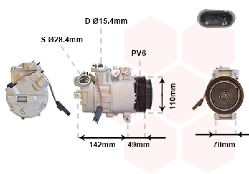 VAN WEZEL Compressor, air conditioning