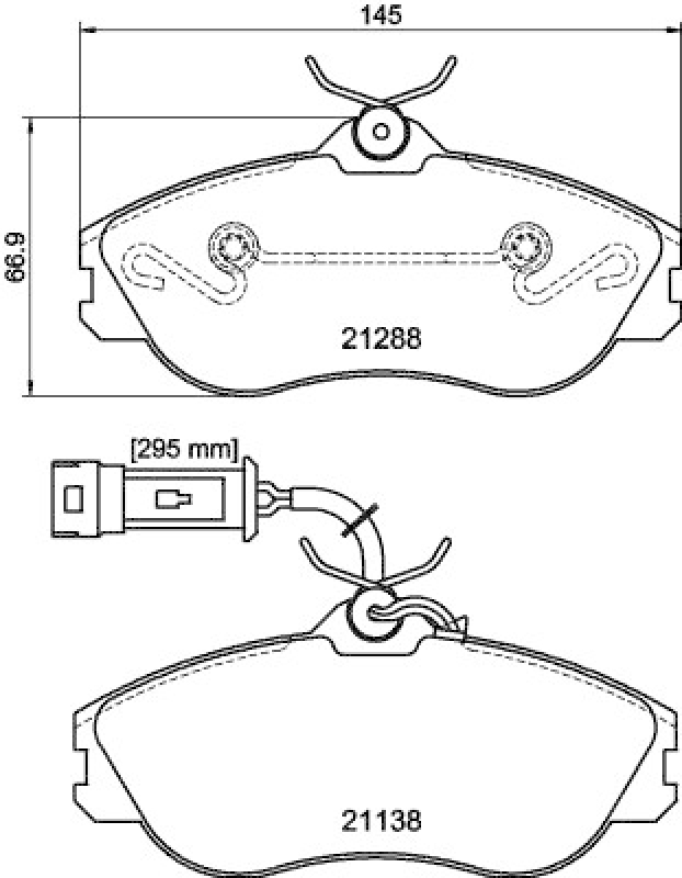 HELLA PAGID Brake Pad Set, disc brake